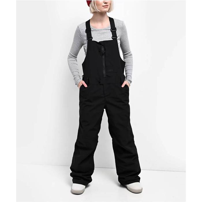 Dravus 【 Rhododendron Black 15K Bib Snowboard Pants Women\u0027s Black 】 黒いこと 黒いこと レディース 黒いこと 黒いこと スポーツ・アウトドア-レディースウェア