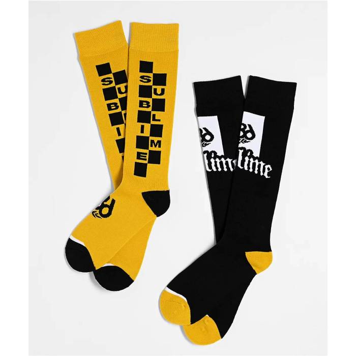 シックスエイトシックス 686 【 X Sublime 2 Pack Snow Socks Men's Yellow 】 ソックス・靴下 メンズ yellow 黄色・イエロー