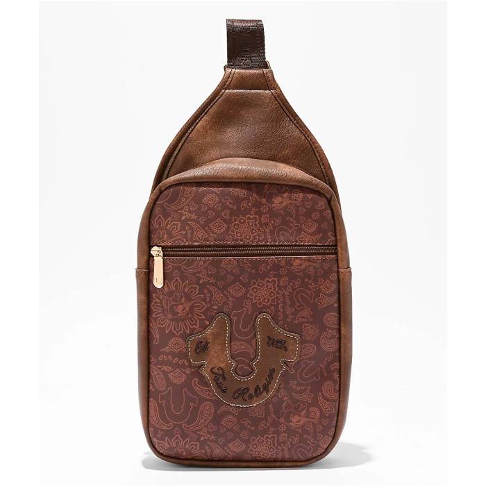 トゥルーレリジョン True Religion 【 Horseshoe Brown Crossbody Bag Men Brown 】 茶色 ブラウン バッグ メンズ 茶色 ブラウン