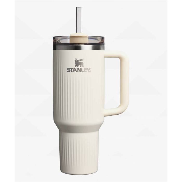 Stanley 【 The Quencher H2.0 Cream Gloss Fluted Tumbler 30 Oz Men's Natural 】 クリーム メンズ ナチュラル