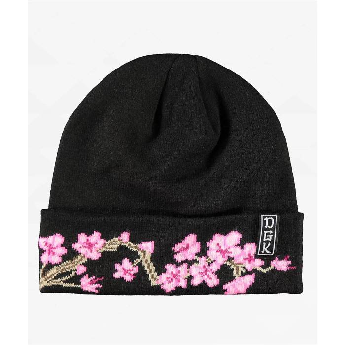 DGK Dgk 【 Hanami Black Beanie Men's Black 】 黒色 ブラック キャップ 帽子 メンズ 黒色 ブラック