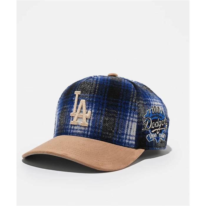 【★百貨店SALE★6/11真夜中2時迄】ミッチェル\u0026ネス Mitchell \u0026 Ness 【 Los Angeles Dodgers Plaid Out Blue \u0026 Brown Snapback Hat Men\u0027s Blue 】 ドジャース 青碧 青碧 赤銅色 赤銅色 Snapback スナップバック 御徒面子 メンズ 青碧 青碧