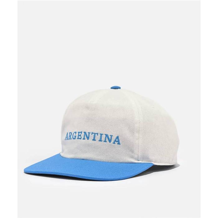 【★百貨店SALE★6/11真夜中2時迄】アディダス Adidas 【 Originals Argentina 2 Tone Off-White \u0026 Blue Strapback Hat Men\u0027s Natural 】 オリジナルス アルゼンチン 象牙色 青碧 青碧 メンズ 自然的
