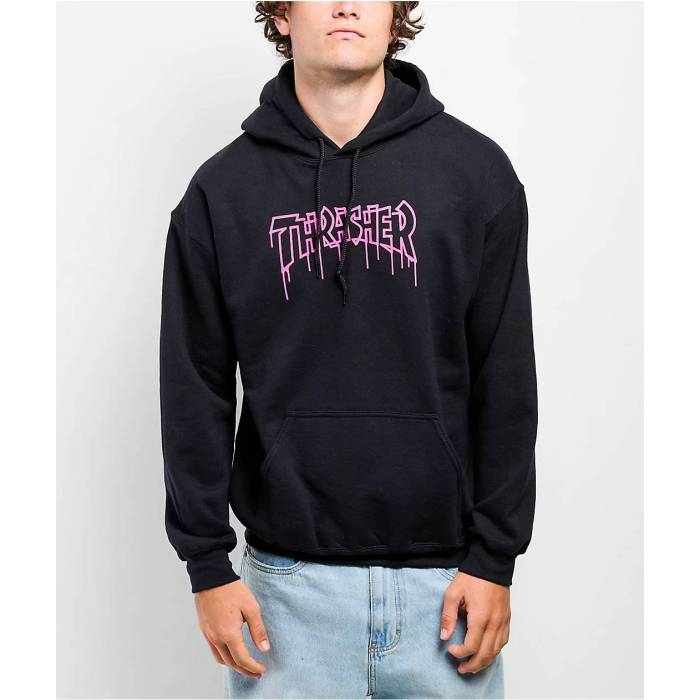Thrasher 【 Outliner Black Hoodie Men's Black 】 黒色 ブラック フーディー パーカー メンズ 黒色 ブラック 22,718円
