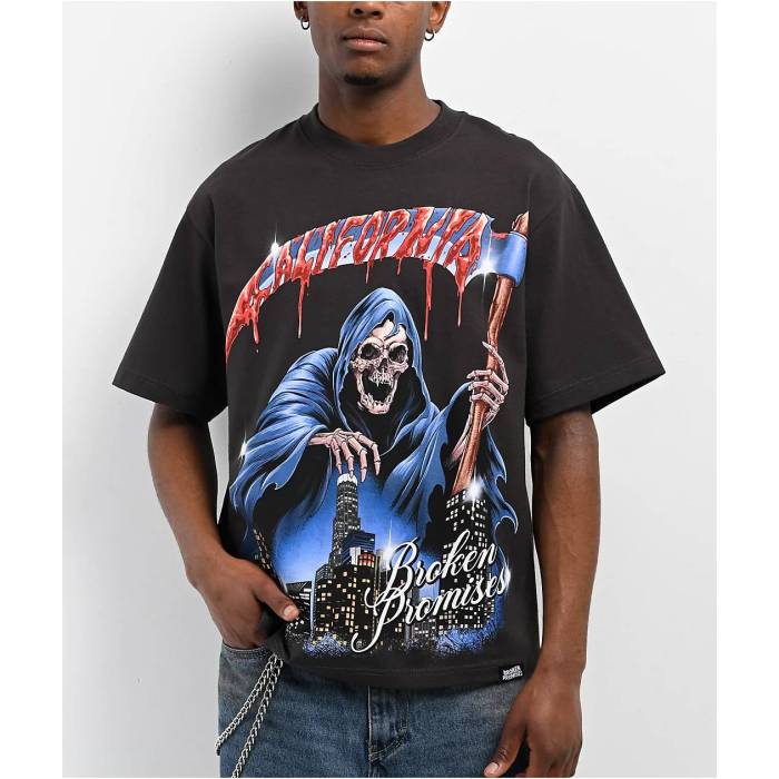 Broken Promises 【 Live And Die Grey T-Shirt Men's Black 】 灰色 グレー Tシャツ メンズ 黒色 ブラック｜スニケス
