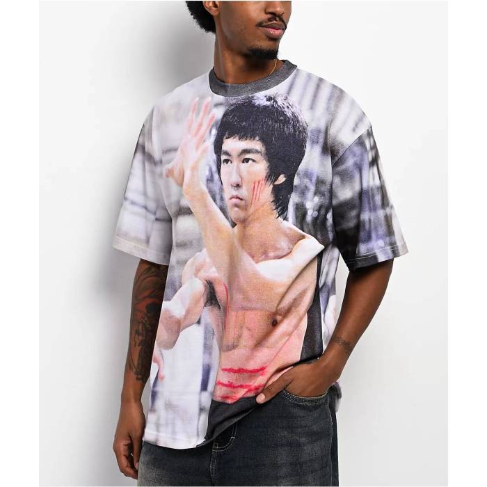 DGK Dgk 【 X Bruce Lee Control Vintage White T-Shirt Men's White 】 vintage ビンテージ・ヴィンテージ 白色 ホワイト Tシャツ メンズ 白色 ホワイト｜スニケス