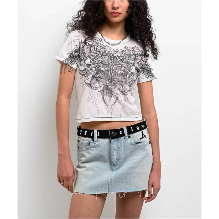 アフリクション Affliction 【 Desperate Saint White Crop T-Shirt Women's White 】 白色 ホワイト Crop クロップ Tシャツ レディース 白色 ホワイト 16,950円