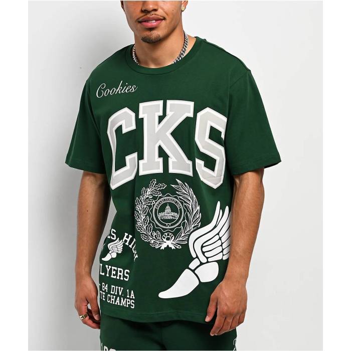 Cookies Clothing 【 Cookies High Big C Green Knit T-Shirt Men's Green 】 ハイ green 緑・グリーン ニット Tシャツ メンズ green 緑・グリーン｜スニケス