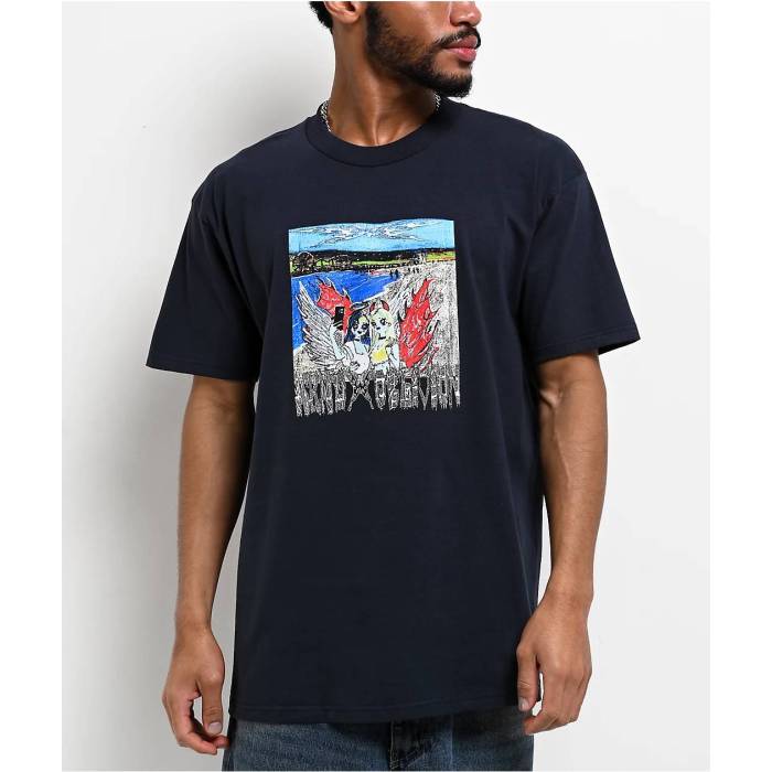 Wknd Skateboards 【 Wknd X Oblivion Beach Girls Navy T-Shirt Men's Navy 】 紺色 ネイビー Tシャツ メンズ 紺色 ネイビー