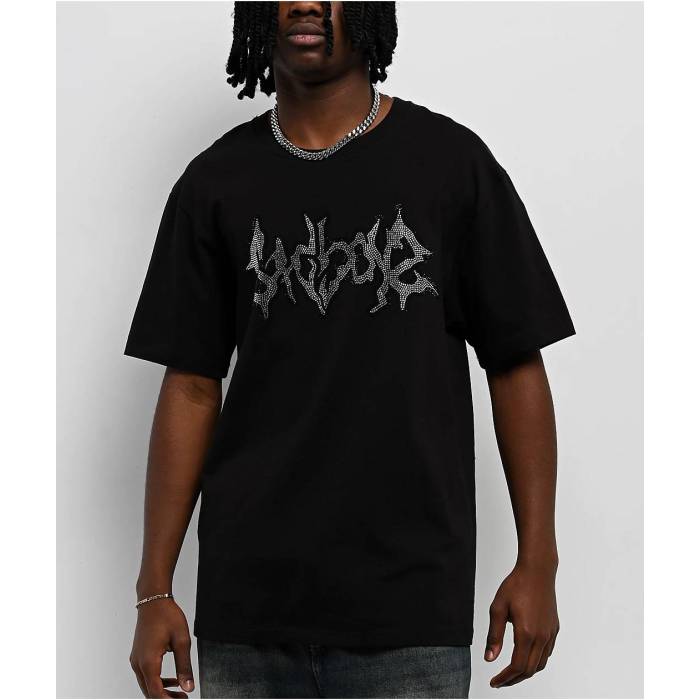 Sad Boyz 【 $Ad Boyz By Junior H Broken Heart Wing Rhinestone Black T-Shirt Men's Black 】 黒色 ブラック Tシャツ メンズ 黒色 ブラック｜スニケス