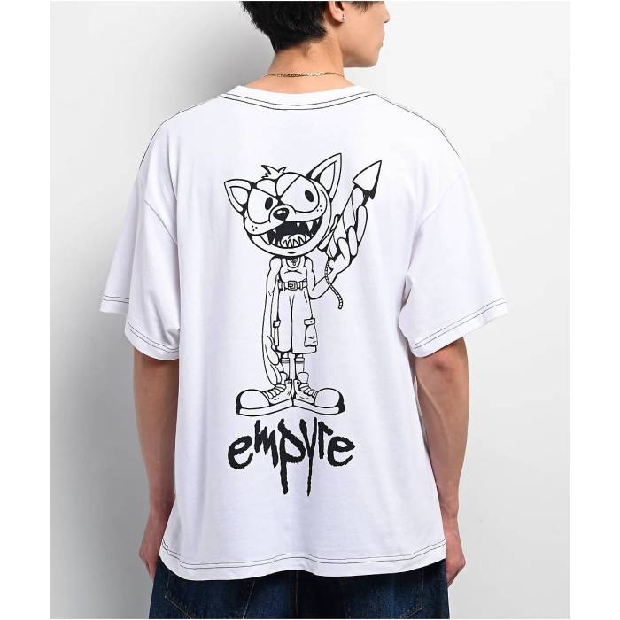 【★百貨店SALE★6/11真夜中2時迄】帝国 Empyre 【 Delinquent White T-Shirt Men\u0027s White 】 白いこと 白いこと ティーシャツ メンズ 白いこと 白いこと