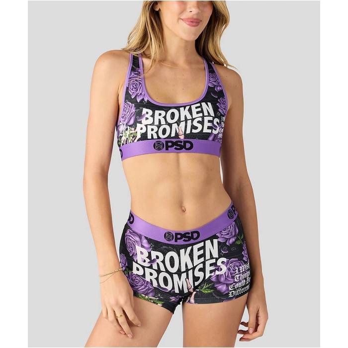 ピーエスディーアンダーウェア Psd Underwear 【 Psd X Broken Promises Wish Purple Boyshort Underwear Women's Purple 】 Purple 紫・パープル アンダーウェア 下着 レディース Purple 紫・パープル