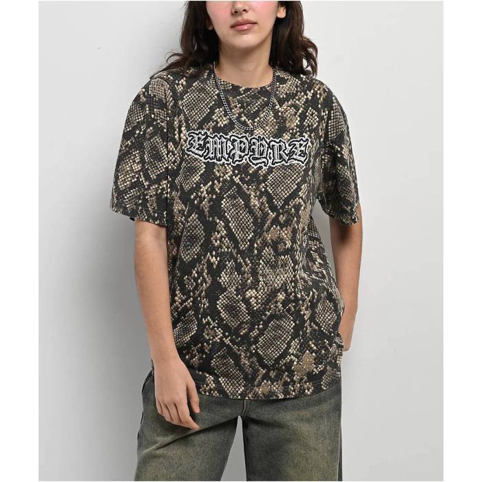 帝国 Empyre 【 Ellio Rattlesnake Vintage Brown T-Shirt Women\u0027s Black 】 vintage ビンテージ・ヴィンテージ 赤銅色 赤銅色 プルオーバー レディース 黒いこと 黒いこと