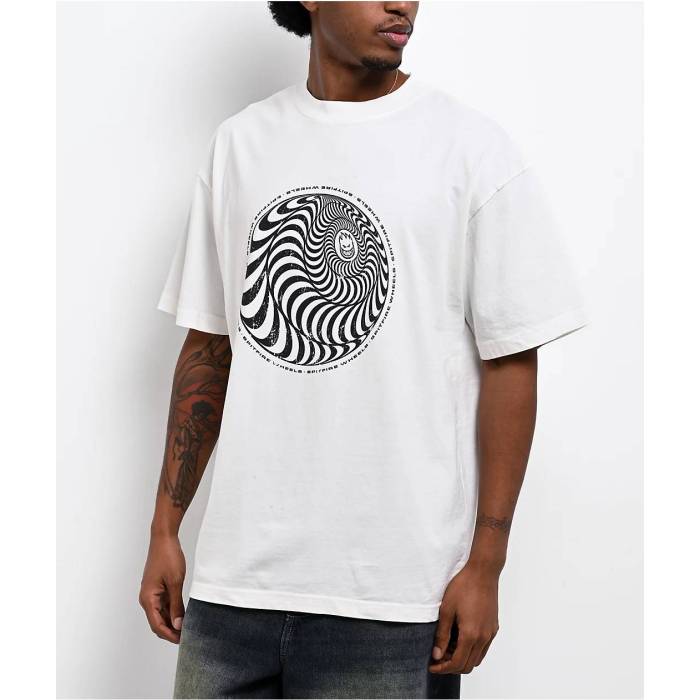 スピットファイア Spitfire 【 Skewed Classic White T-Shirt Men's Natural 】 クラシック 白色 ホワイト Tシャツ メンズ ナチュラル｜スニケス