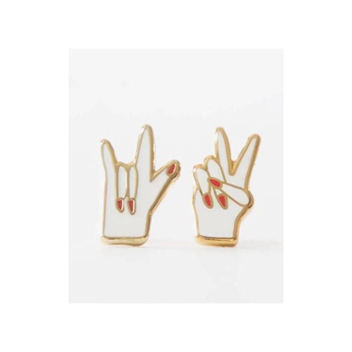 イエローオウルワークショップ Yellow Owl Workshop 【 Peace & Love Stud Earrings Men's - 】 イヤリング メンズ NULL
