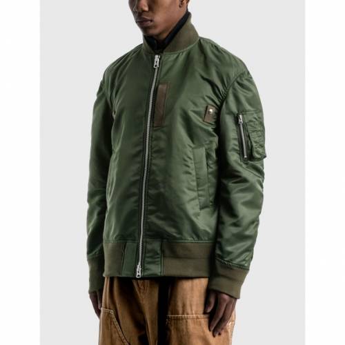 サカイ カーキ メンズ Sacai Ma1 Blouson Khaki Mogami Denshouyasai Com