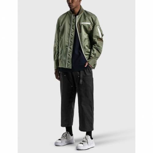 サカイ Sacai ナイロン カーキ メンズ Sacai Nylon Twill Ma1 Blouson Khaki スニケス