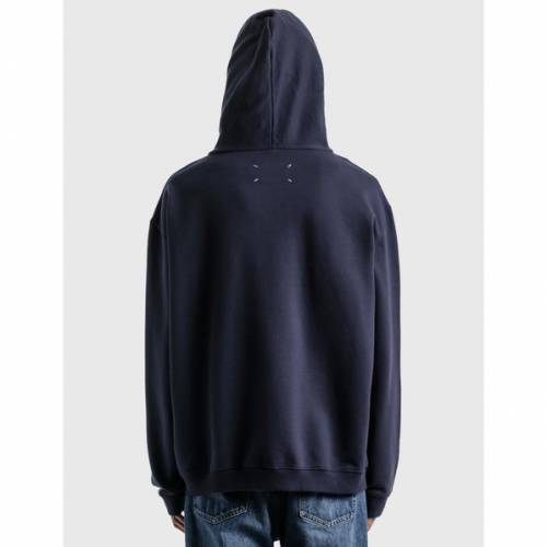 メゾンマルジェラ Maison Margiela ロゴ フーディー パーカー 藍色 インディゴ メンズ Maison Margiela Numbers Logo Embroidered Hoodie Indigo Painfreepainrelief Com