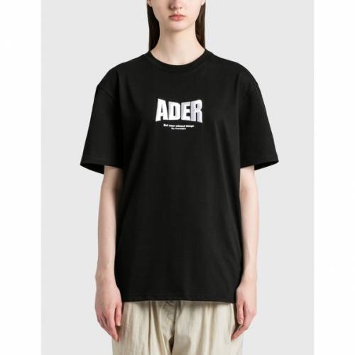 アーダー為損い Ader Error ロゴタイプ Ttシャツ 真っ黒 黒 レディース Ader Error Logo Tshirt Black Cartesiansys Com