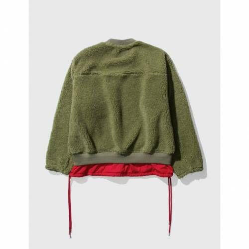 アンブッシュ Ambush フリース カーキ 緑 グリーン ピンク メンズ Green Pink Ambush Layered Hem Fleece Top Khaki Neon Printholo Com