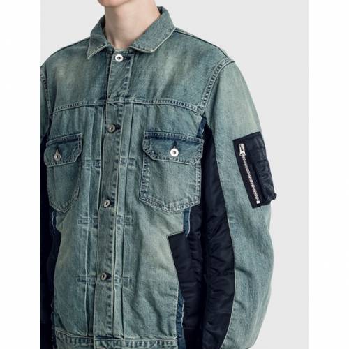 サカイ Sacai デニム ジャケット 藍色 インディゴ 紺色 ネイビー 青色 ブルー メンズ Sacai Denim Ma1 Jacket Light Indigo Navy Blue Painfreepainrelief Com