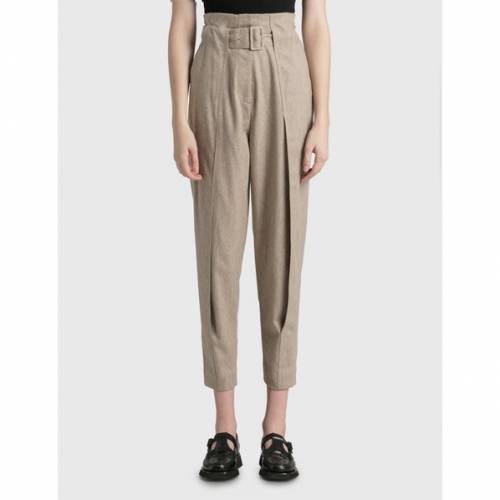 ロウクラシック LOW CLASSIC レディース ベルテッド ハイウエスト パンツ 【 BELTED PANTS OATMEAL 】