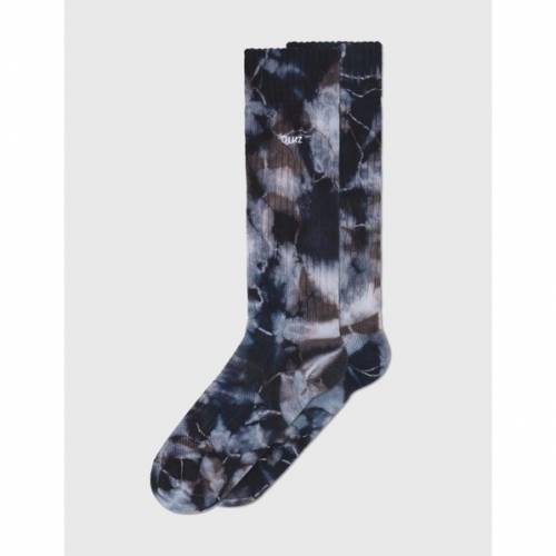 火鑽 タイ 靴下 紺色 ネイビー メンズ Nozzle Quiz Layers Lite Tie Dye Socks Navy Effie Europe Com