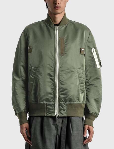 誠実】 Sacai Nylon 34500円通常価格 Blouson カーキハイブリッド