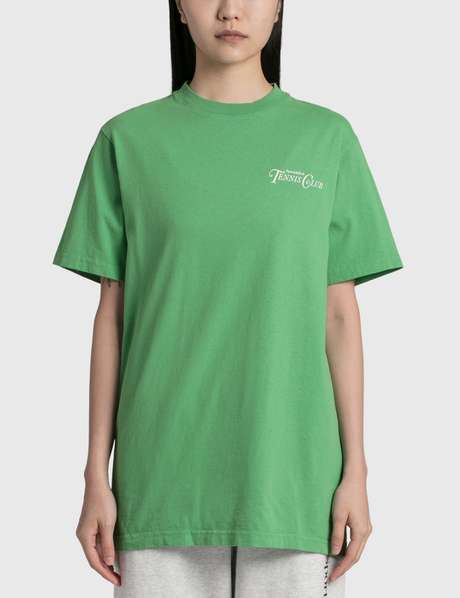 国際ブランド】 SPORTY RICH テニス Tシャツ 緑 グリーン レディース