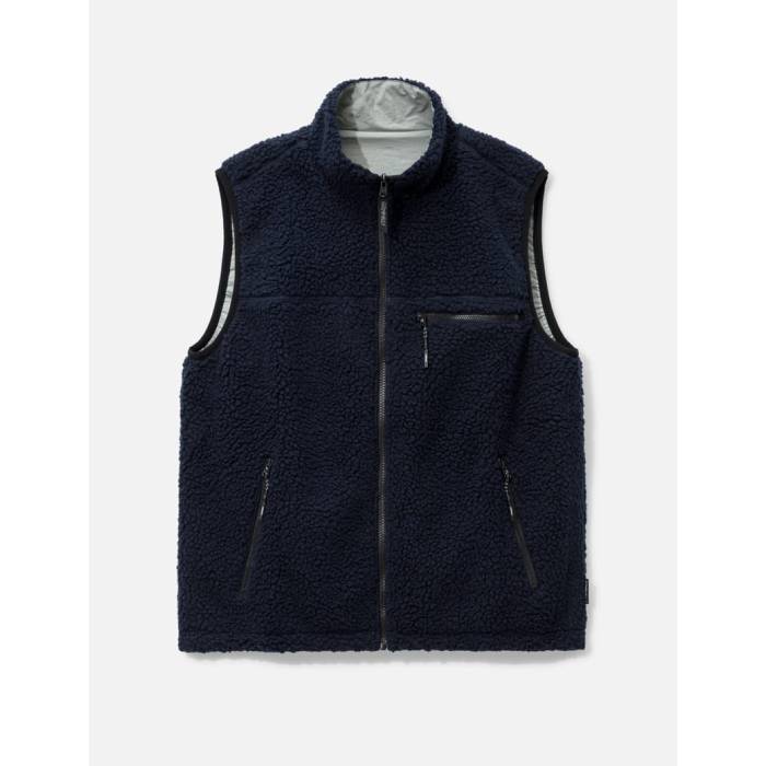 グラミチ Gramicci 【 Reversible Sherpa Vest Men Navy / Grey 】 リヴァーシブル より良い メンズ 紺色 米国海軍 薄墨色 薄墨色