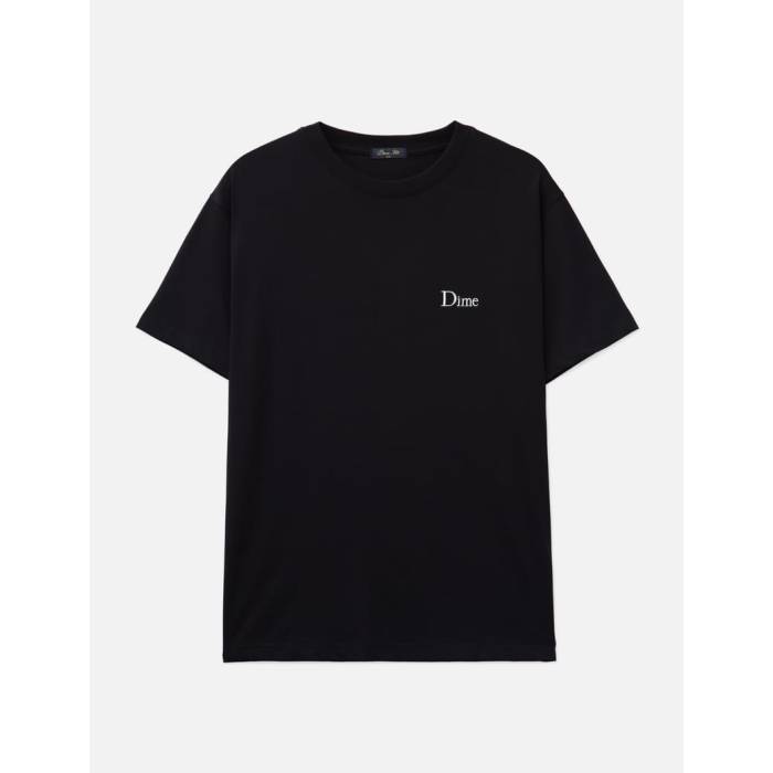 Dime 【 Classic Small Logo T-Shirt Men Black 】 古典派音楽 ロゴタイプ ティーシャツ メンズ 黒いこと 黒いこと