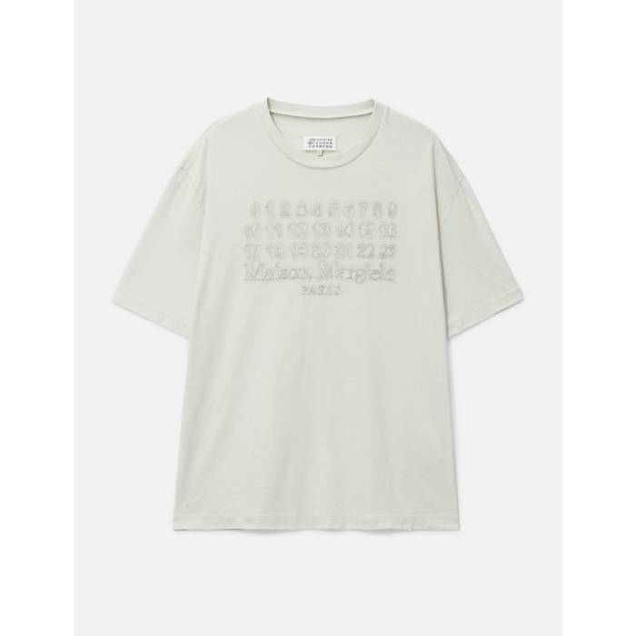 メゾンマルジェラ Maison Margiela 【 Embroidered Logo T-Shirt Unisex Ecru 】 ロゴタイプ プルオーバー ユニ一発やる