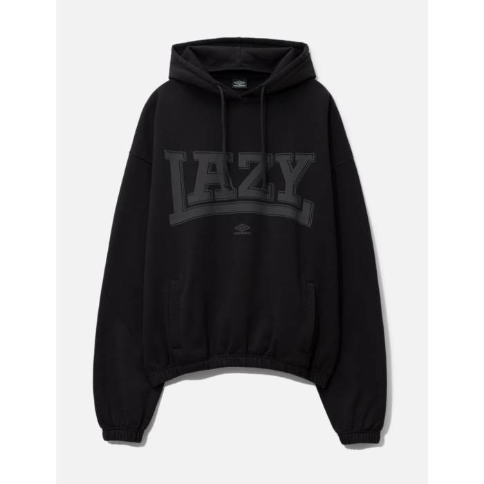 アンブロ Umbro 【 Lazy Mask Hoodie Men Washed Black 】 フーディー パーカー メンズ 黒いこと 黒いこと