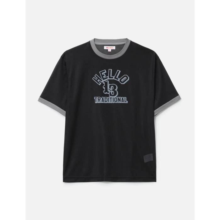 Masu 【 Clear Ringer T-Shirt Men Black 】 プルオーバー メンズ 黒いこと 黒いこと