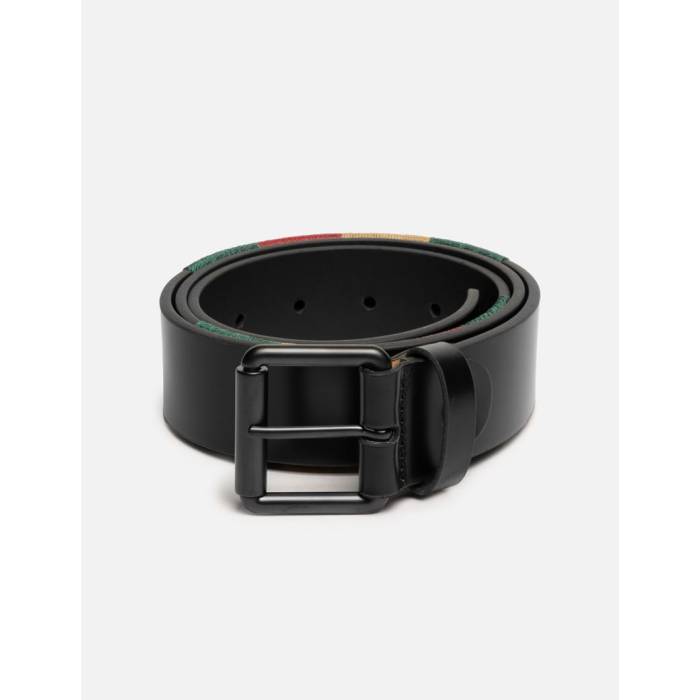 Piet 【 Rasta Embroidered Belt Men Black 】 胴締め メンズ 黒いこと 黒いこと