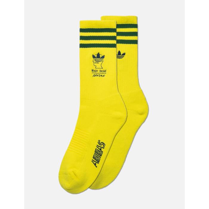 アディダス Adidas Originals 【 X Brain Dead Brain Dead Socks Unisex Bright Yellow/ Amazon Green/ Collegiate Navy 】 ソックス・靴下 ユニセックス yellow 黄色・イエロー green 緑・グリーン 紺色 ネイビー
