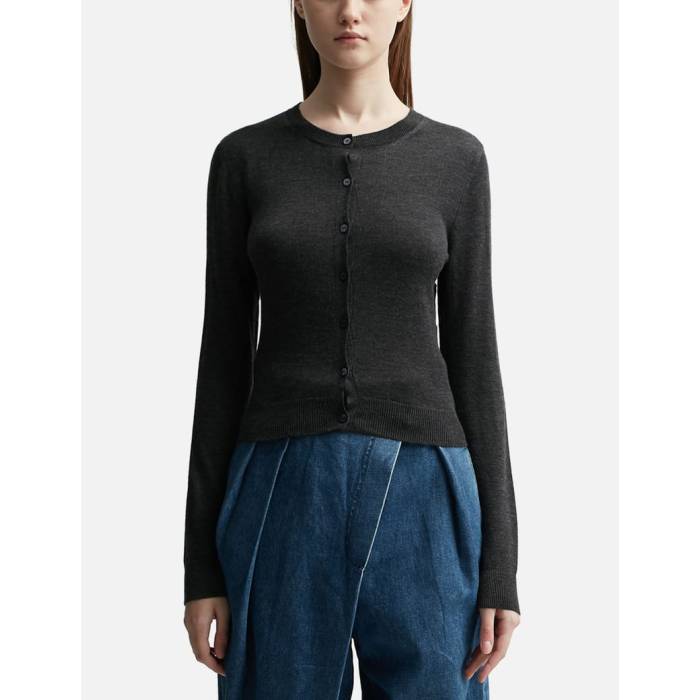 ロエベ Loewe 【 Draped Cardigan Women Anthracite 】 ジレー レディース