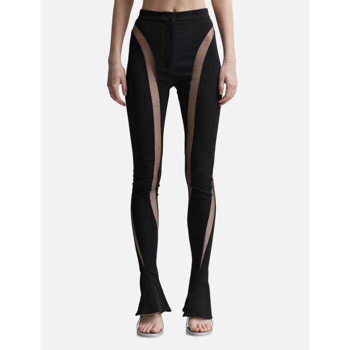 Mugler 【 Sheer Black Illusion Pants Women Black 】 黒色 ブラック レディース 黒色 ブラック 64,020円