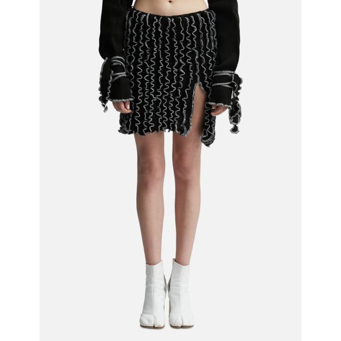 Ester Manas 【 Mini Curly Skirt Women Black 】 レディース 黒色 ブラック｜スニケス