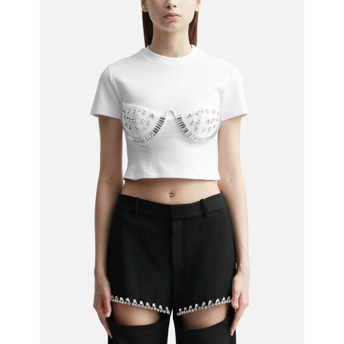Area 【 Crystal Watermelon Cup T-Shirt Women White 】 Tシャツ レディース 白色 ホワイト