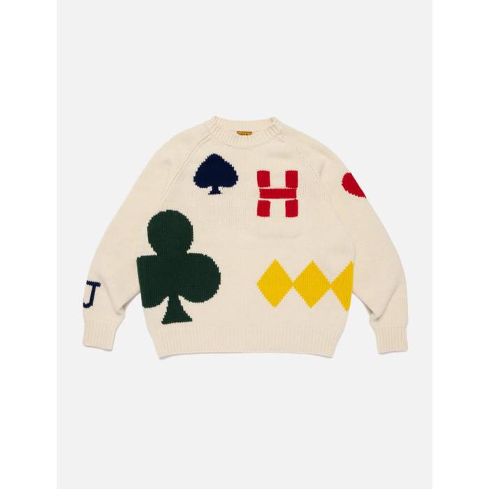 ヒューマンお手伝いさん Human Made 【 Lowgauge Knit Sweater Unisex White 】 編み物 調教師 ユニ一発やる 白いこと 白いこと