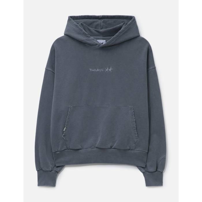 Twojeys 【 Pigment Dyed Blue Icon Hoodie Unisex Blue 】 青色 ブルー アイコン フーディー パーカー ユニセックス 青色 ブルー