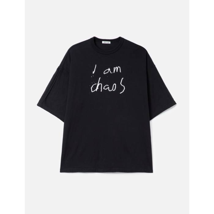 アンダー覆いかぶせる Undercover 【 I アメリシウム Chao Short Sleeve T-Shirt Men Black 】 Sleeve 捩り プルオーバー メンズ 黒いこと 黒いこと