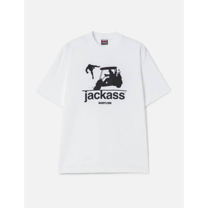 Babylon 【 Jackass X Golf Cart Tee Men Pure White 】 golf ゴルフ Tシャツ メンズ ピュア 白色 ホワイト