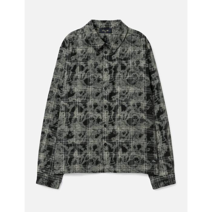 Dime 【 Plaid Flannel Shirt Men Bleached Black 】 メンズ 黒色 ブラック