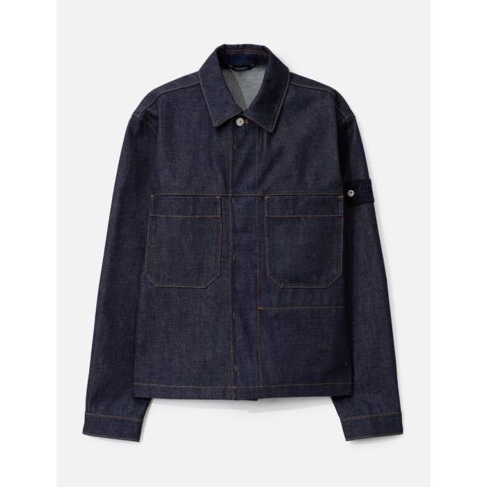 ストーンアイランド Stone Island 【 Indigo Denim Jacket Men Blue Raw 】 藍色・インディゴ デニム Jacket ジャケット メンズ 青色 ブルー