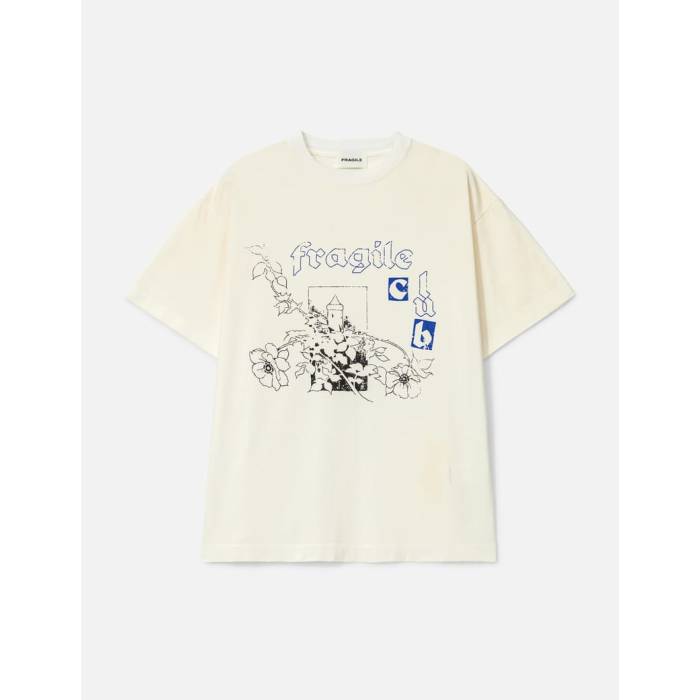 Fragile Club 【 Vintage White T-Shirt Unisex White 】 vintage ビンテージ・ヴィンテージ 白いこと 白いこと ティーシャツ ユニ一発やる 白いこと 白いこと トップス-Tシャツ・カットソー-メンズファッション