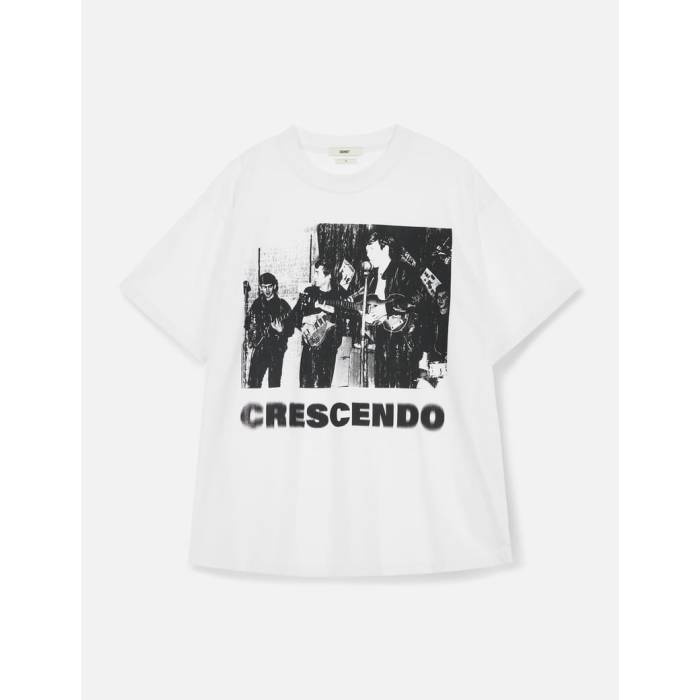 Deinet 【 Crescendo Graphics T-Shirt Unisex White 】 ティーシャツ ユニ一発やる 白いこと 白いこと