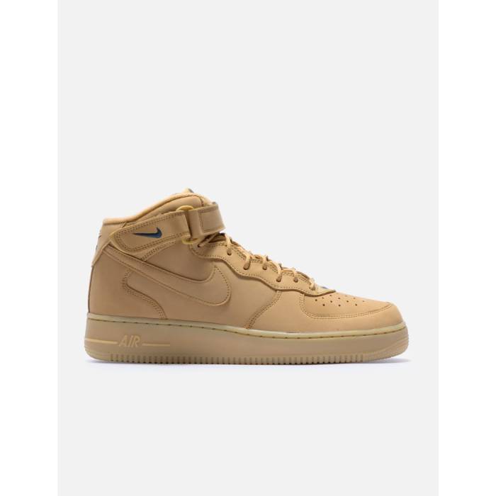 ナイキ Nike 【 Air Force 1 Mid \u002707 Prm Qs Men Flax/ Flax-Outdoor Green 】 ミッド メンズ green 緑・緑であること