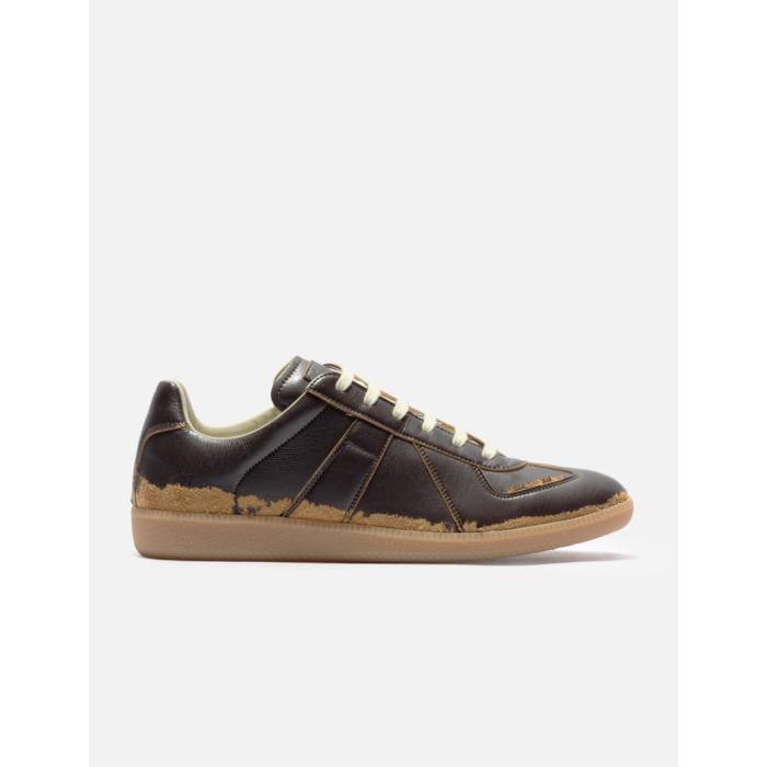 メゾンマルジェラ Maison Margiela 【 Replica Sneakers Men Dark Brown/ Camel 】 メンズ 茶色 ブラウン camel キャメル|スニケス